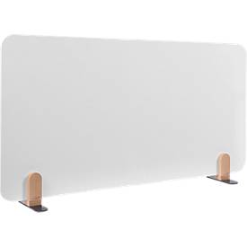 egamaster Whiteboard-Tischtrennwand Elements, Stahl emailliert, inkl. 2 Fußhalterungen, B 1200 x H 600 x T 11 mm